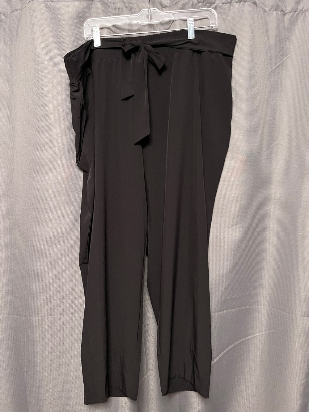 Philosophy Black Tie-Waist Wide-Leg Trousers